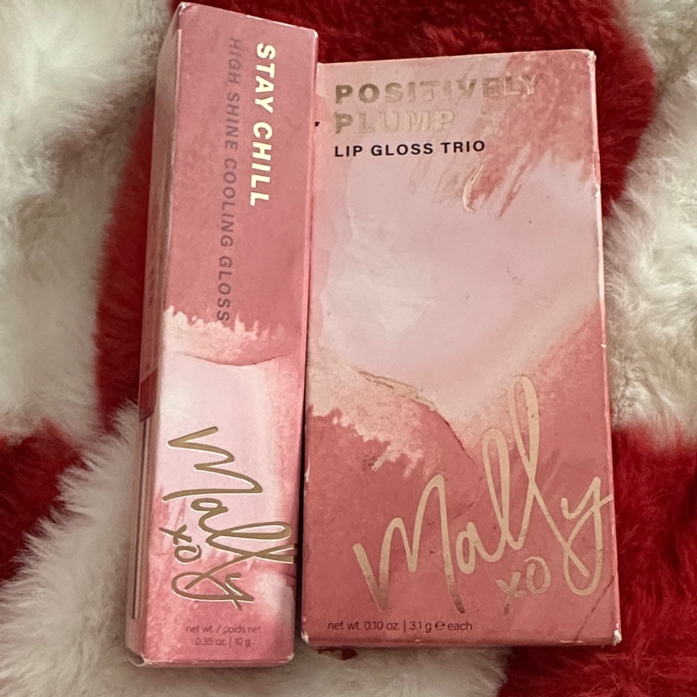 Mally Beauty Stay Chill Lip Gloss Trio & High Shine Cooling Gloss NIB